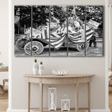 Women'S Suffrage Black And White Print, Votes For Women Larger Canvas Art, 5 Piece Canvas Prints Wall Art Decor