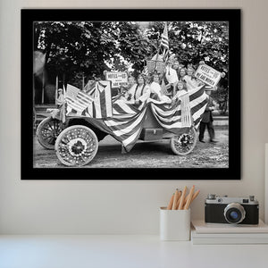 Women'S Suffrage Black And White Print, Votes For Women Framed Art Prints, Wall Art,Home Decor,Framed Picture