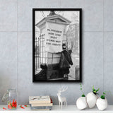 Women'S Suffrage Photo Black And White Print, Protest The President Framed Canvas Prints Wall Art Home Decor, Floating Frame