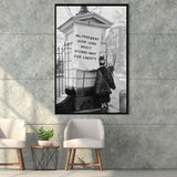 Women'S Suffrage Photo Black And White Print, Protest The President Framed Canvas Prints Wall Art Home Decor, Floating Frame