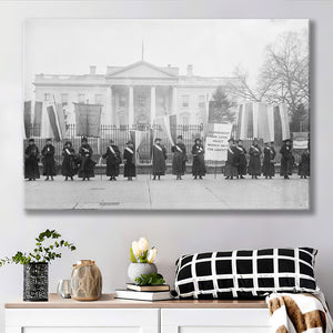 Women'S Suffrage Photo Black And White Print, Women'S Voting Rights Canvas Prints Wall Art Home Decor