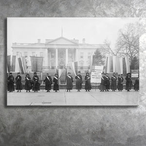Women'S Suffrage Photo Black And White Print, Women'S Voting Rights Canvas Prints Wall Art Home Decor