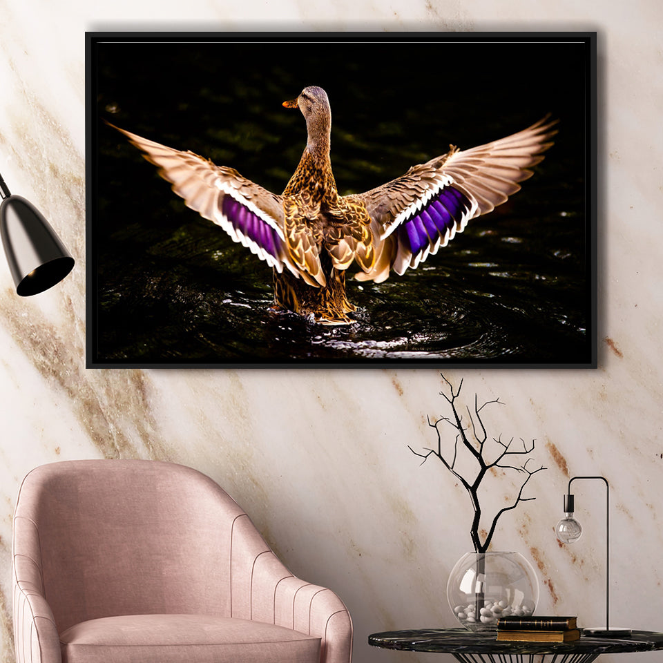 Wood Duck Hunting Framed Canvas Prints Wall Art - Painting Canvas, Wall Decor, Floating Frame,Painting Prints, For Sale