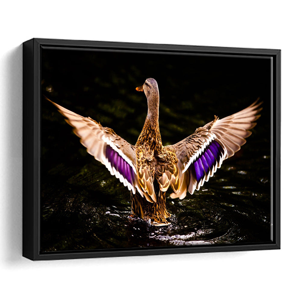 Wood Duck Hunting Framed Canvas Prints Wall Art - Painting Canvas, Wall Decor, Floating Frame,Painting Prints, For Sale