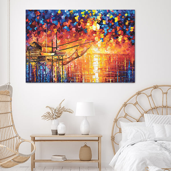 Wooden Dock Canvas Wall Art - Canvas Prints, Prints For Sale, Painting Canvas,Canvas On Sale