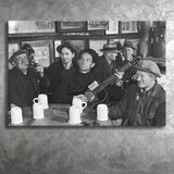 Woody Guthrie Playing Guitar Photo Black And White Print, Music Canvas Prints Wall Art Home Decor