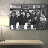 Woody Guthrie Playing Guitar Photo Black And White Print, Music Canvas Prints Wall Art Home Decor