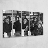 Woody Guthrie Playing Guitar Photo Black And White Print, Music Larger Canvas Art, 5 Piece Canvas Prints Wall Art Decor