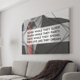 Work While They Sleep Canvas Prints Wall Art - Painting Canvas,Office Business Motivation Art, Wall Decor