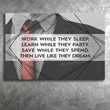 Work While They Sleep Canvas Prints Wall Art - Painting Canvas,Office Business Motivation Art, Wall Decor