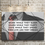 Work While They Sleep Canvas Prints Wall Art - Painting Canvas,Office Business Motivation Art, Wall Decor