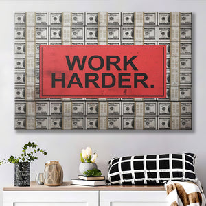 Work Harder Canvas Prints Wall Art - Painting Canvas,Office Business Motivation Art, Wall Decor