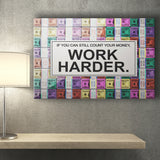 Work Harder Pasteledition Canvas Prints Wall Art - Painting Canvas,Office Business Motivation Art, Wall Decor