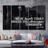 Workout Gym Fitness Art Canvas Motivational Quotes For Fitness Art 5 Pieces B Canvas Prints Wall Art - Painting Canvas, Multi Panels, Wall Decor