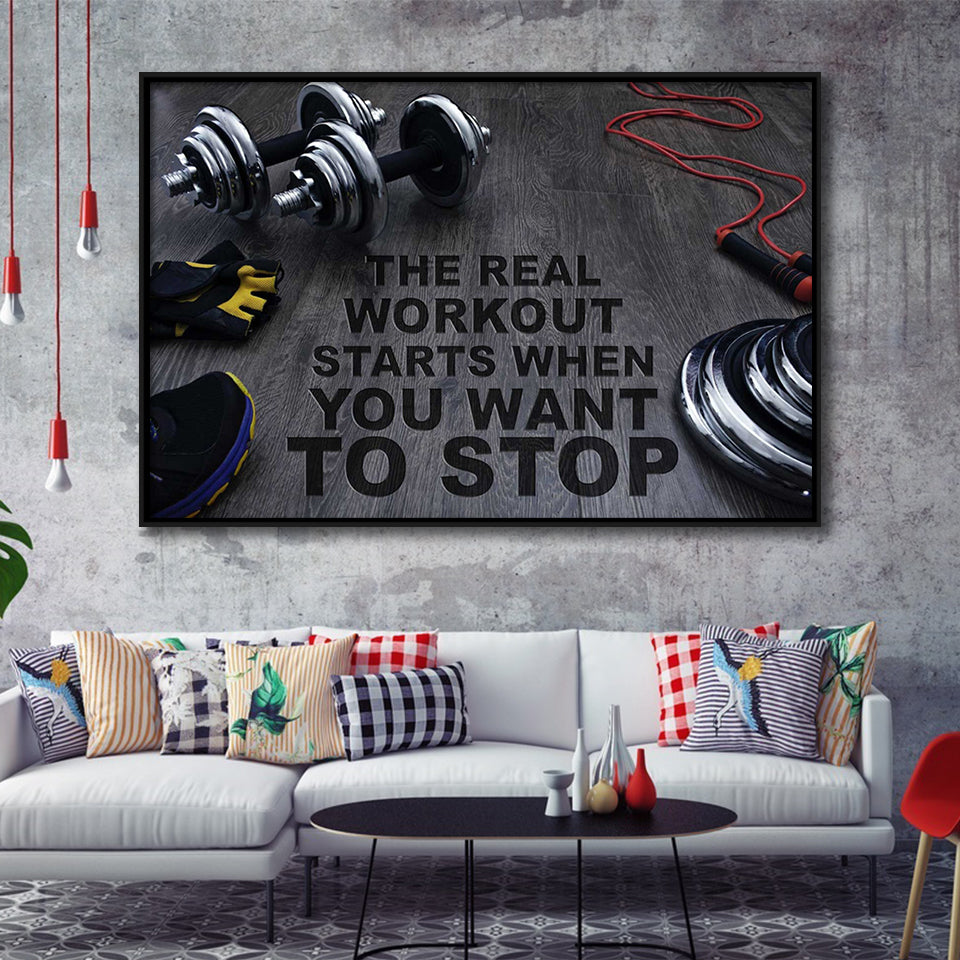 Workout Stylish Framed Canvas Prints Wall Art Decor - Paiting Canvas, Art Prints, Floating Frame
