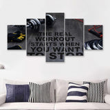 Workout Stylish 5 Piece Canvas Prints Wall Art Decor - Painting Canvas, Multi Panels