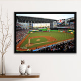 World Baseball Classic Marlins Park, Stadium Canvas, Sport Art, Gift for him, Framed Canvas Prints Wall Art Decor, Framed Picture