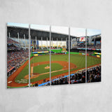 World Baseball Classic Marlins Park, Stadium Canvas, Sport Art, Gift for him, Multi Panels B, Canvas Prints Wall Art Decor