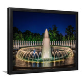World War 2 Memorial Fountain, Washington Monument Framed Art Prints Wall Art Decor,Black Frame, Ready to hang