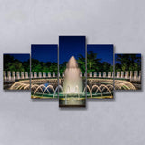 World War 2 Memorial Fountain, Washington Monument Multi Panels,Canvas Prints Wall Art Home Decor