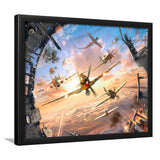 World Of War Planes Framed Art Prints Wall Decor - Painting Prints, Wall Art, Framed Picture, Black Frame