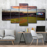 Wrigley Field Stadium Canvas Prints Chicago Cubs Wall Art Baseball,Multi Panels,Sport Stadium Art Prints, Fan Gift