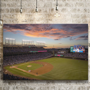 Wrigley Field Stadium Canvas Prints Chicago Cubs Wall Art Baseball,Sport Stadium Art Prints, Fan Gift, Wall Decor