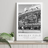 Wrigley Field Chicago Cubs 1 Baseball Lovers Black And White Art Canvas Prints Wall Art Home Decor