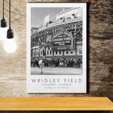 Wrigley Field Chicago Cubs 1 Baseball Lovers Black And White Art Canvas Prints Wall Art Home Decor