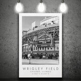 Wrigley Field Chicago Cubs 1 Baseball Lovers Black And White Art Canvas Prints Wall Art Home Decor