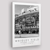 Wrigley Field Chicago Cubs Baseball Lovers Black And White Art Canvas Prints Wall Art Home Decor