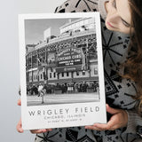 Wrigley Field Chicago Cubs Baseball Lovers Black And White Art Canvas Prints Wall Art Home Decor