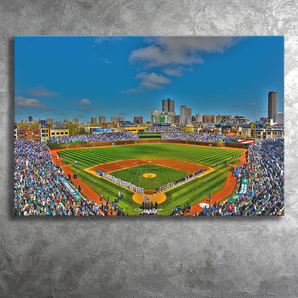 Wrigley Field Chicago, Stadium Canvas, Sport Art, Gift for him, Fan Gift, Canvas Prints Wall Art Decor