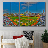 Wrigley Field Chicago, Stadium Canvas, Sport Art, Gift for him, Multi Panels B, Canvas Prints Wall Art Decor