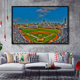 Wrigley Field Chicago, Stadium Canvas, Sport Art, Gift for him, Framed Canvas Prints Wall Art Decor, Framed Picture
