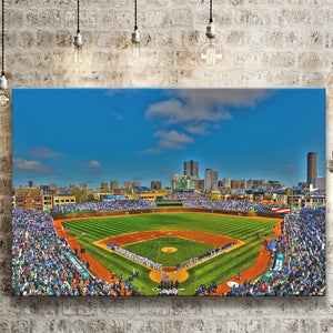Chicago Cubs Wrigley Field Canvas Art Prints