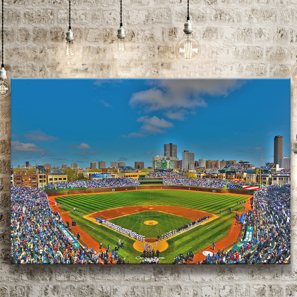 Wrigley Field Scoreboard, Chicago Illinois - Wrapped Canvas Photograph Print Latitude Run Size: 20 H x 24 W x 1.5 D