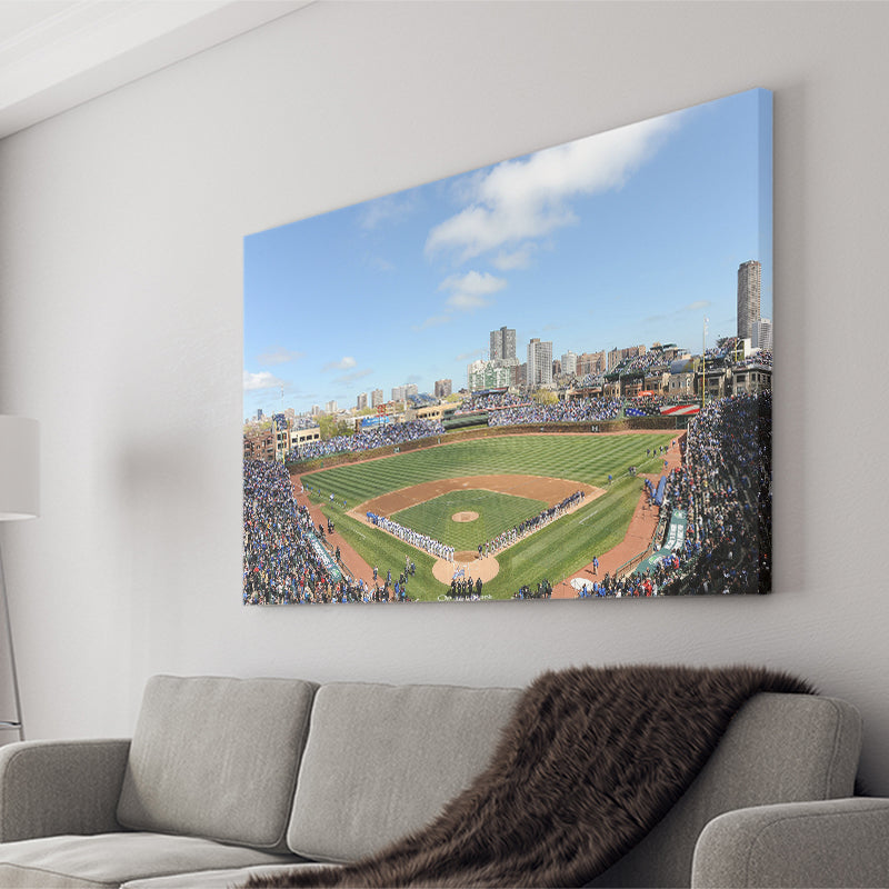 Wringley Field Home, Stadium Canvas, Sport Art, Gift for him, Fan Gift, Canvas Prints Wall Art Decor