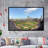Wringley Field Home, Stadium Canvas, Sport Art, Gift for him, Framed Art Prints Wall Art Decor, Framed Picture