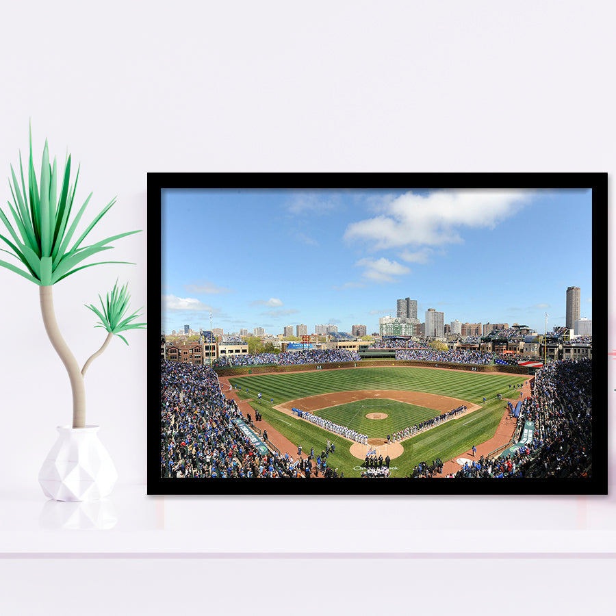 Wringley Field Home, Stadium Canvas, Sport Art, Gift for him, Framed Art Prints Wall Art Decor, Framed Picture