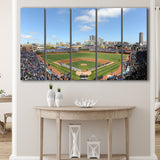 Wringley Field Home, Stadium Canvas, Sport Art, Gift for him, Multi Panels B, Canvas Prints Wall Art Decor