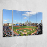 Wringley Field Home, Stadium Canvas, Sport Art, Gift for him, Multi Panels B, Canvas Prints Wall Art Decor