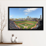 Wringley Field Home, Stadium Canvas, Sport Art, Gift for him, Framed Canvas Prints Wall Art Decor, Framed Picture