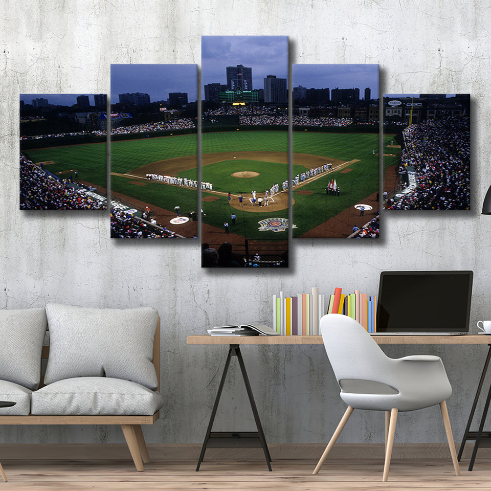 Wringley Field all Star, Stadium Canvas, Sport Art, Large Canvas, Multi Panels, Canvas Prints Wall Art Decor