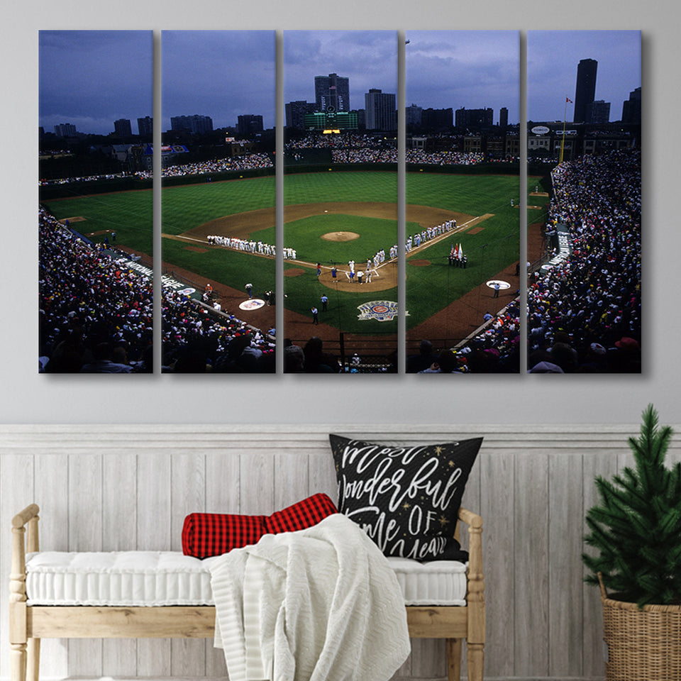Wringley Field all Star, Stadium Canvas, Sport Art, Gift for him, Multi Panels B, Canvas Prints Wall Art Decor