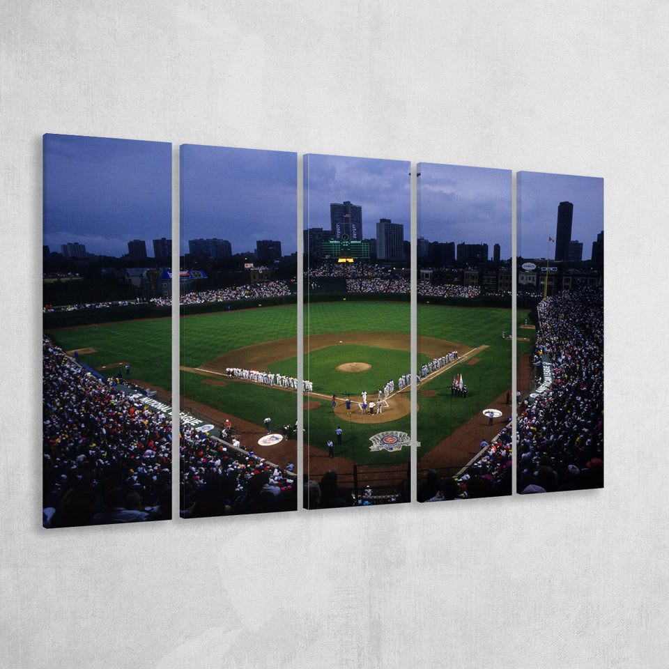 Wringley Field all Star, Stadium Canvas, Sport Art, Gift for him, Multi Panels B, Canvas Prints Wall Art Decor