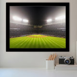 Wringley Field at Night, Stadium Canvas, Sport Art, Gift for him, Framed Art Prints Wall Art Decor, Framed Picture