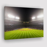 Wringley Field at Night, Stadium Canvas, Sport Art, Gift for him, Fan Gift, Canvas Prints Wall Art Decor