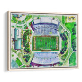 Wyoming Cowboys Jonah Field at War Memorial Stadium Watercolor, Sport Art Prints Fan Gift, Framed Canvas Prints Wall Art Decor