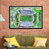 Wyoming Cowboys Jonah Field at War Memorial Stadium Watercolor, Sport Prints Fan Gift, Framed Art Prints Wall Art Decor